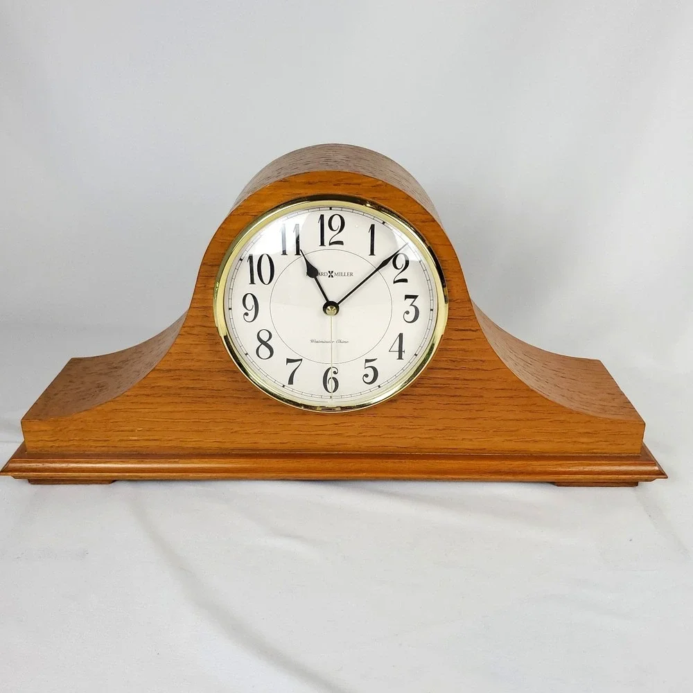 Howard Miller Mantel Clock – Quartz Westminster Chime–Golden Oak-READ - WORKING
